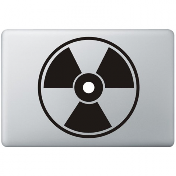 Nukleare Gefahr Macbook Aufkleber Schwarz MacBook Aufkleber